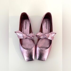 Jeffrey Campbell Metallic Pink Ballet Flats